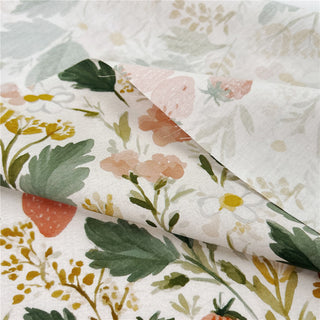 Japanese Fashion Designer Fruits and Vegetables Off-White Non-Stretch Cotton Broadcloth Poplin DS31606