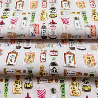 Japanese Fashion Designer Food Multi Color Non-Stretch Cotton Plain Woven DS31610