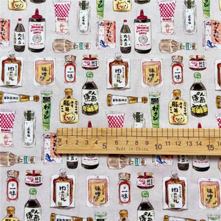 Japanese Fashion Designer Food Multi Color Non-Stretch Cotton Plain Woven DS31610