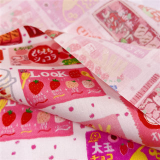 Japanese Fashion Designer Food Pink Non-Stretch Cotton Broadcloth Poplin DS31612