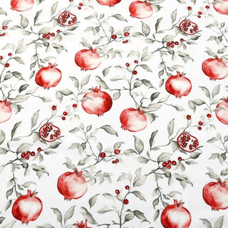 Yardblox Exclusive Korean Fashion Designer Fruits and Vegetables White/Multi Color Non-Stretch Cotton Broadcloth Poplin DS33501