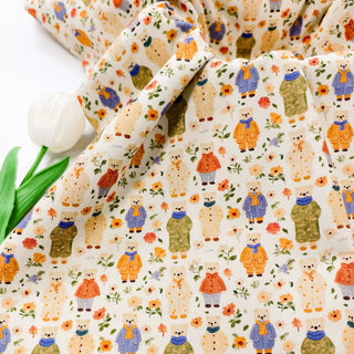 Korean Fashion Designer Conversational Off-White Non-Stretch Cotton Pinwale Corduroy DS33502