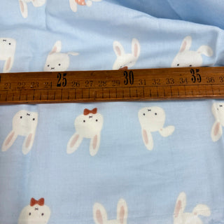 Japanese Designer Animal Blue Non-Stretch Cotton Double Gauze DS34609