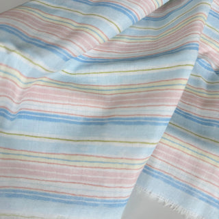 Japanese Designer Stripes Multi Color Non-Stretch Cotton Double Gauze DS34610