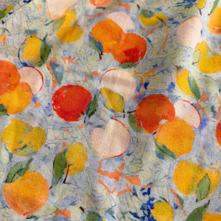 Japanese Designer Fruits and Vegetables Multi Color Non-Stretch Cotton Double Gauze DS34611