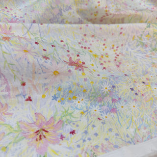 Japanese Designer Floral Multi Color Non-Stretch Cotton Double Gauze DS34613
