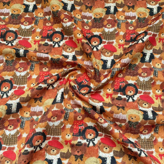 Japanese Designer Conversational Multi Color Non-Stretch Cotton Double Gauze DS34621