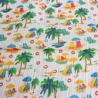 Japanese Designer Conversational Multi Color Non-Stretch Cotton Double Gauze DS34624
