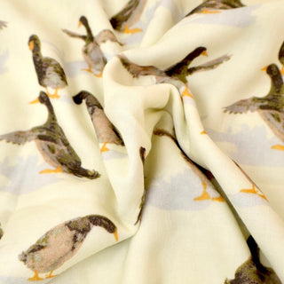 Japanese Designer Animal Off-White Non-Stretch Cotton Double Gauze DS34629