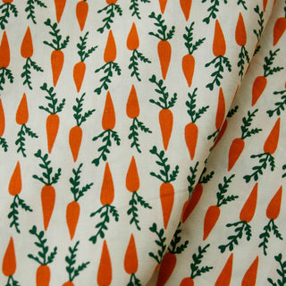 Yardblox Exclusive Japanese Fashion Designer Fruits and Vegetables White/Multi Color Non-Stretch Cotton Plain Woven DS35504