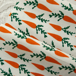 Yardblox Exclusive Japanese Fashion Designer Fruits and Vegetables White/Multi Color Non-Stretch Cotton Plain Woven DS35504