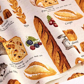 Yardblox Exclusive Made in Japan KOBAYASHI Food Off-White Non-Stretch Linen Cotton Blended Canvas DS36501