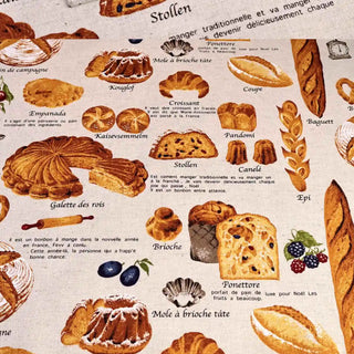 Yardblox Exclusive Made in Japan KOBAYASHI Food Off-White Non-Stretch Linen Cotton Blended Canvas DS36501