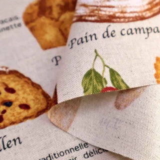 Yardblox Exclusive Made in Japan KOBAYASHI Food Off-White Non-Stretch Linen Cotton Blended Canvas DS36501