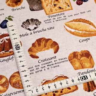 Yardblox Exclusive Made in Japan KOBAYASHI Food Off-White Non-Stretch Linen Cotton Blended Canvas DS36501