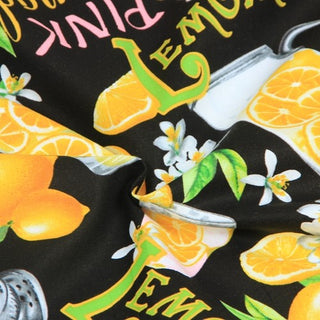 Yardblox Exclusive Korean Fashion Designer Food Yellow Non-Stretch Cotton Plain Woven DS37508