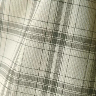 Yardblox Exclusive Japanese Fashion Designer Plaid/Checkered Off-White Stretch Cotton Pinwale Corduroy DS39502