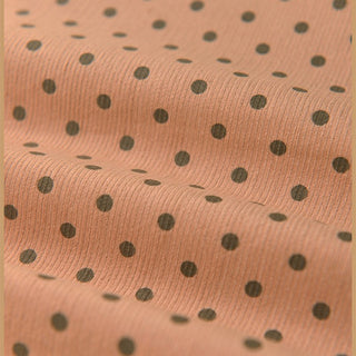 Japanese Fashion Designer Polka Dot Orange Non-Stretch Cotton Pinwale Corduroy DS39504