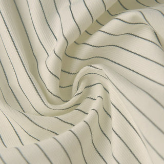 Japanese Fashion Designer Stripes Off-White Non-Stretch Cotton Pinwale Corduroy DS39505