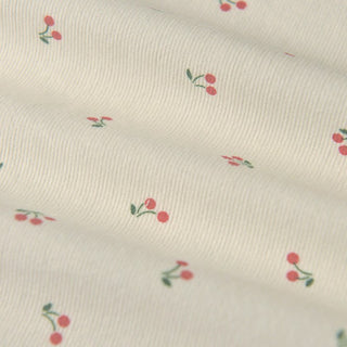 Japanese Fashion Designer Fruits and Vegetables Off-White Stretch Cotton Elastane Blended Pinwale Corduroy DS39506