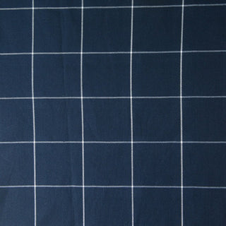 Japanese Fashion Designer Plaid Blue Non-Stretch Double Faced Cotton Double Gauze DS39508