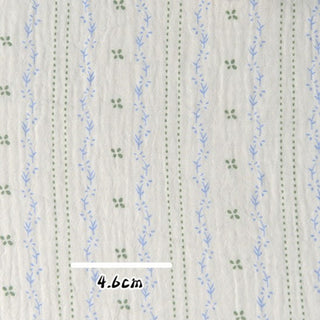 Japanese Fashion Designer Floral Off-White Non-Stretch Cotton Double Gauze DS39512