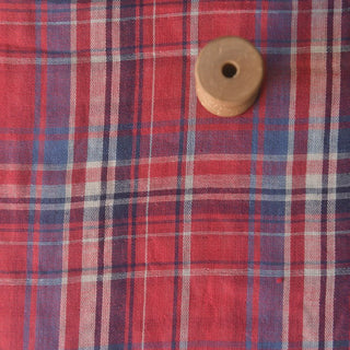 Japanese Fashion Designer Plaid Red Non-Stretch Double Faced Cotton Double Gauze DS39513
