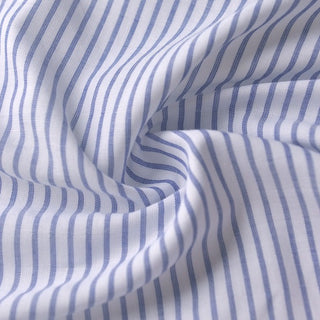 Japanese Fashion Designer Stripes Blue Non-Stretch Cotton Double Gauze DS39601
