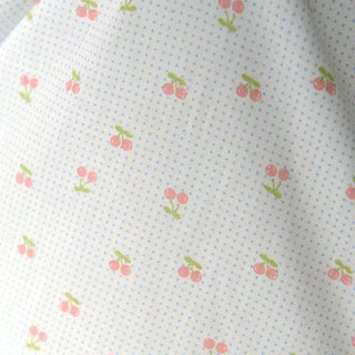 Korean Fashion Designer Fruits and Vegetables Blue Non-Stretch Cotton Polyester Blended Plain Woven DS39605