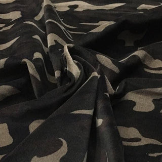 Italian Designer Camouflage Green Stretch Cotton Elastane Blended Corduroy DS41601