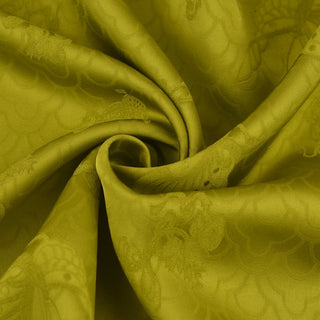 Japanese Fashion Designer Butterfly Chartreuse Non-Stretch Viscose Jacquard Satin DS42501