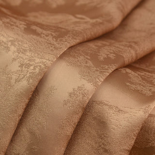 Japanese Fashion Designer Botanical Brown Non-Stretch Viscose Jacquard Satin DS42507