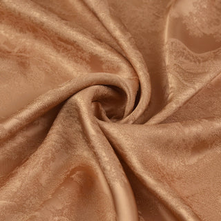 Japanese Fashion Designer Botanical Brown Non-Stretch Viscose Jacquard Satin DS42507