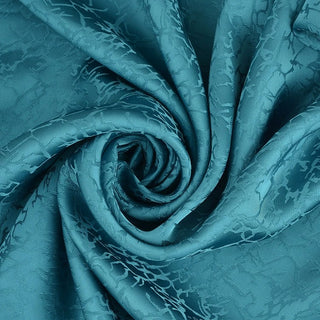 Japanese Fashion Designer Abstract Turquoise Non-Stretch Viscose Jacquard Satin DS42508