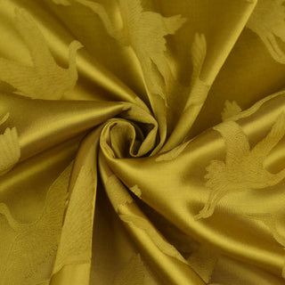 Japanese Fashion Designer Animal Yellow Non-Stretch Viscose Rayon Blended Jacquard Satin DS42511