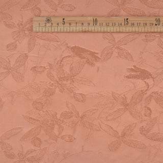 Japanese Fashion Designer Botanical Orange Non-Stretch Viscose Jacquard Satin DS42512