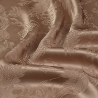 Japanese Fashion Designer Animal Brown Non-Stretch Viscose Jacquard Satin DS42517