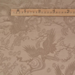Japanese Fashion Designer Animal Brown Non-Stretch Viscose Jacquard Satin DS42517