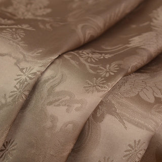 Japanese Fashion Designer Animal Brown Non-Stretch Viscose Jacquard Satin DS42517