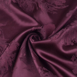 Japanese Fashion Designer Botanical Purple Non-Stretch Viscose Rayon Blended Jacquard Satin DS42520