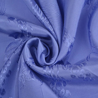 Japanese Fashion Designer Animal Blue Non-Stretch Viscose Rayon Blended Jacquard Satin DS42522