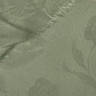 Japanese Fashion Designer Botanical Green Non-Stretch Viscose Rayon Blended Jacquard Satin DS42525