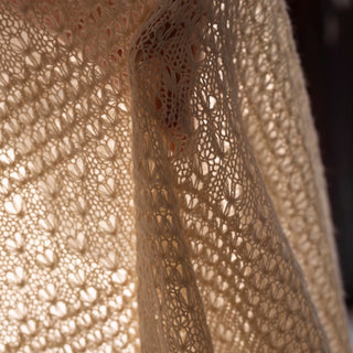 Korean Fashion Designer Solid Off-White Stretch Open Weave Polyester Viscose Blended Sweater Knit DS43504