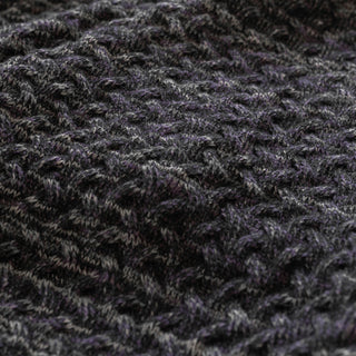 Italian Fashion Designer Cable Purple Stretch Acrylic Wool Blended Sweater Knit DS43509