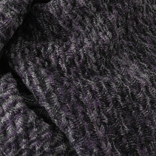 Italian Fashion Designer Cable Purple Stretch Acrylic Wool Blended Sweater Knit DS43509