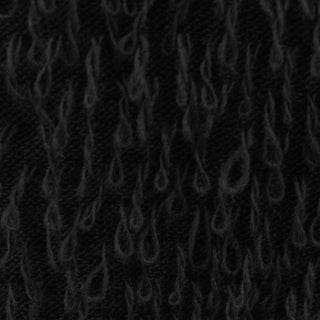 Italian Fashion Designer Solid Black Stretch Fringe Acrylic Wool Blended Sweater Knit DS43513