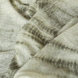 French Fashion Designer Tie Dye Green Stretch Open Weave Kid Mohair Nylon Blended Sweater Knit DS43518