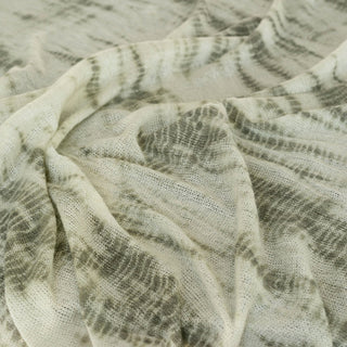 French Fashion Designer Tie Dye Green Stretch Open Weave Kid Mohair Nylon Blended Sweater Knit DS43518