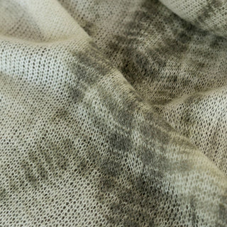 French Fashion Designer Tie Dye Green Stretch Open Weave Kid Mohair Nylon Blended Sweater Knit DS43518