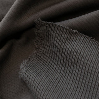 Japanese Fashion Designer Cable Gray Stretch Cotton Sweater Knit DS43520